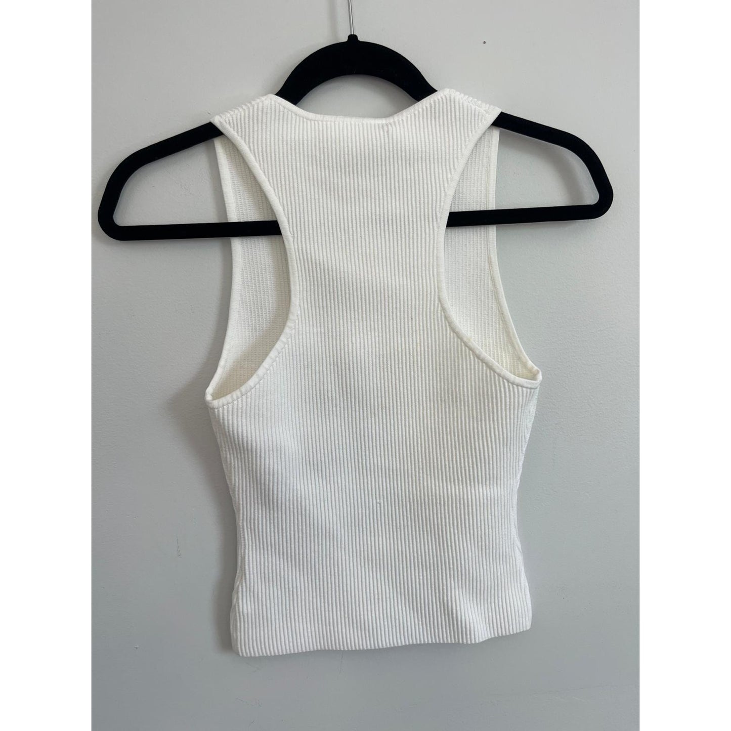 Babaton Sculpt Knit Tank Top Women S White Ribbed Sleeveless Minimalist NWT
