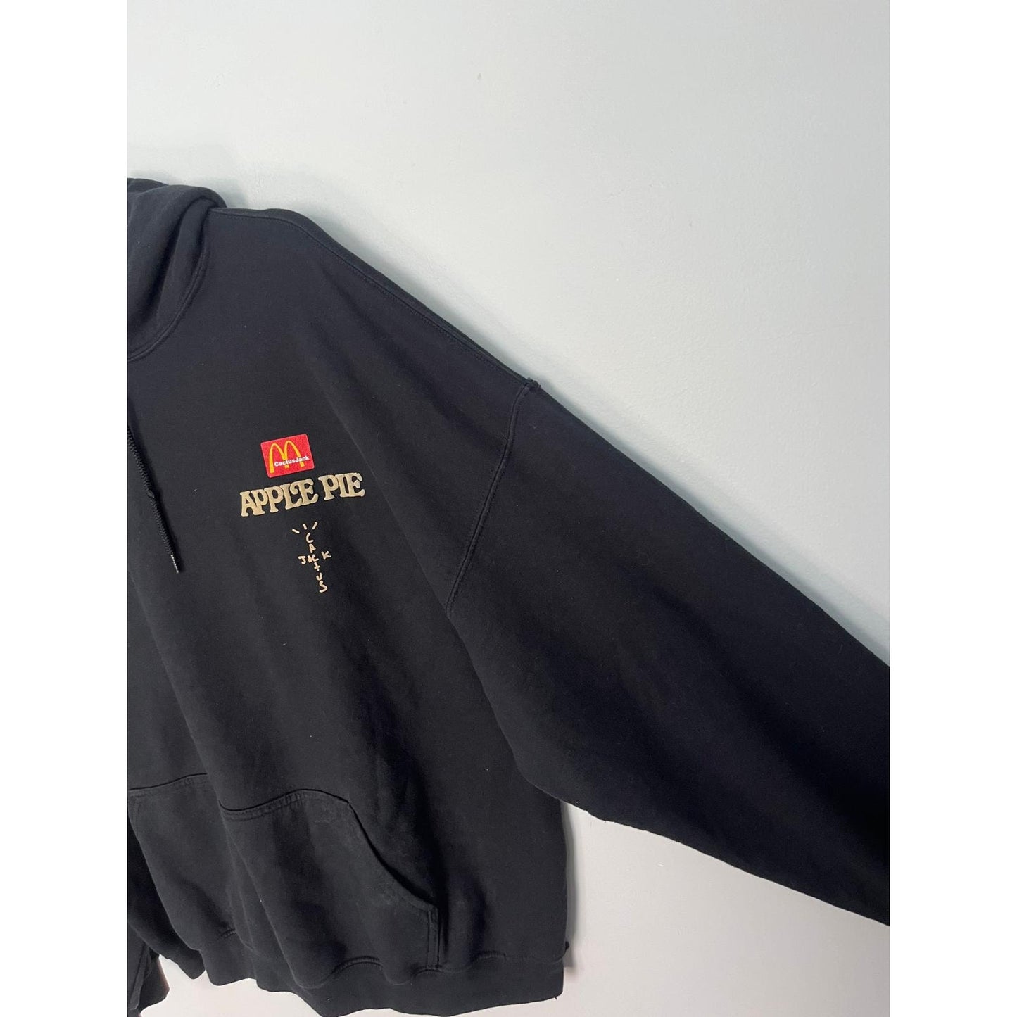 Cactus Jack Travis Scott McDonalds Hoodie Men XL Black Apple Pie Graphic