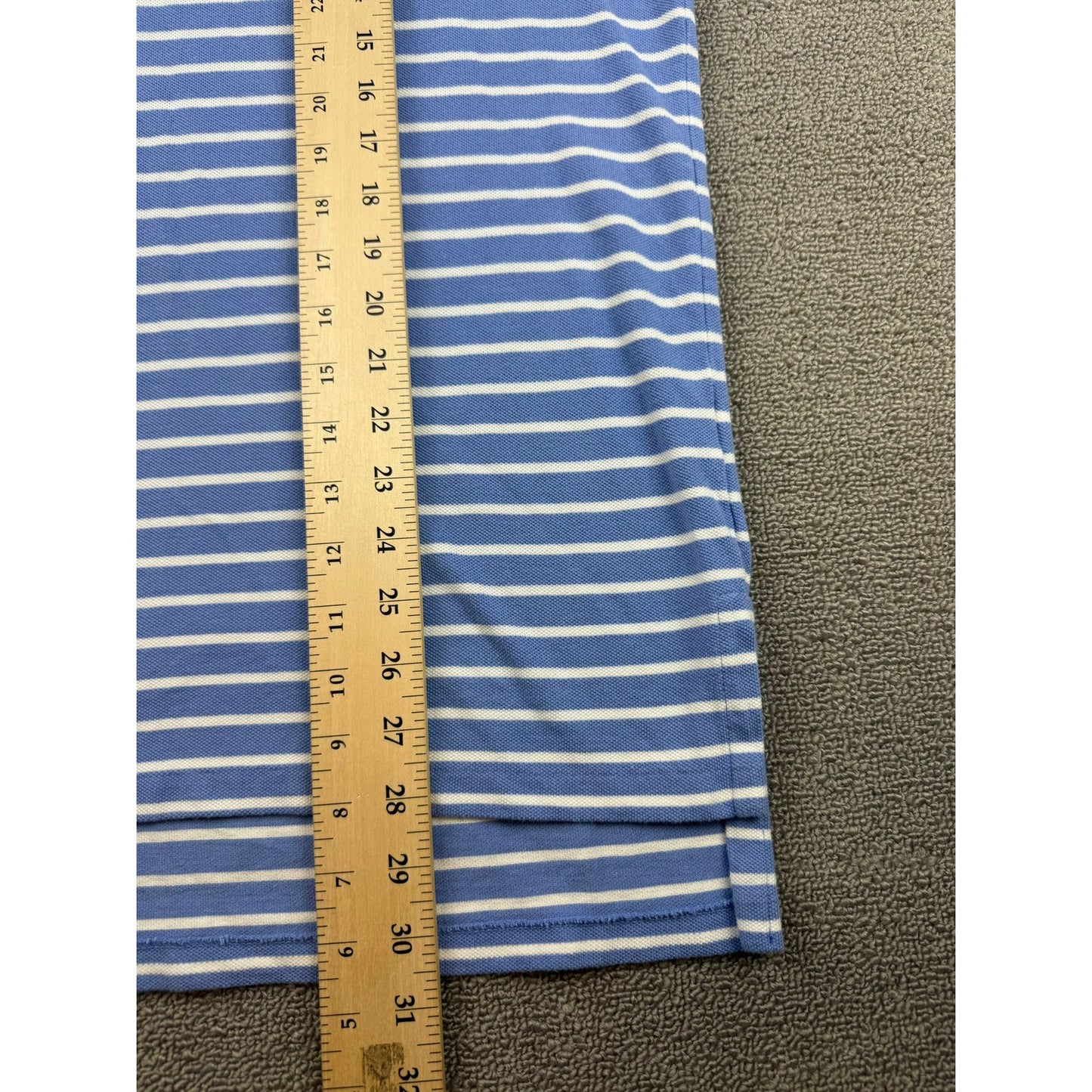 Polo By Ralph Lauren Mens XL Blue Striped Custom Fit Shirt