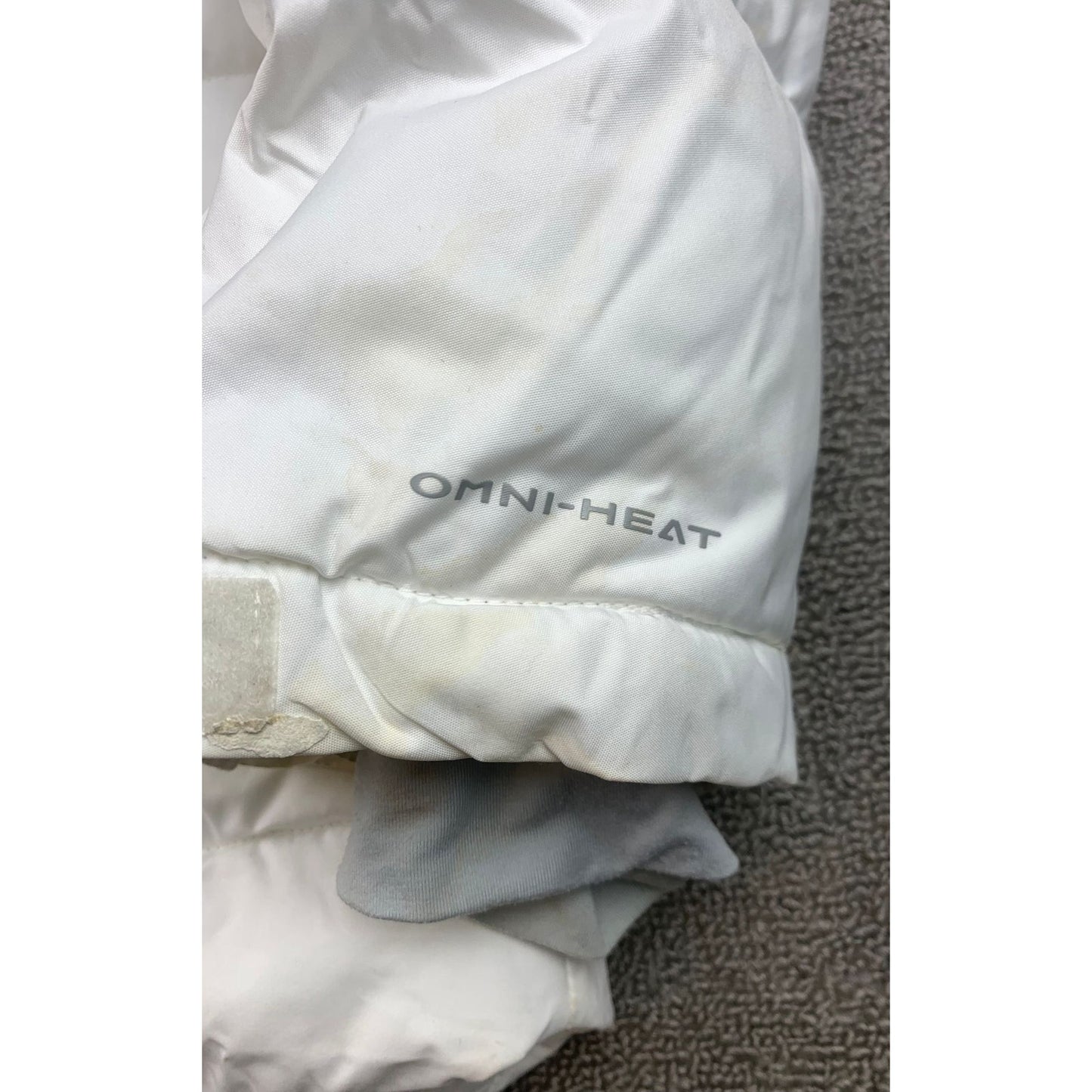 Columbia Women Medium White Puffer Jacket Hooded Down Coat