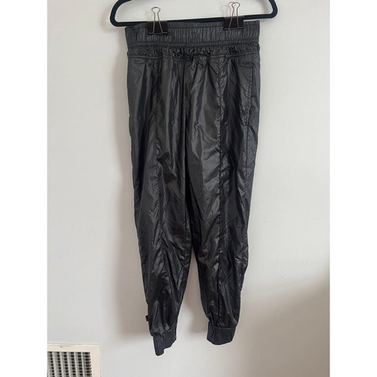 Nike Windbreaker Pants Women S Black Nylon Swoosh Logo Joggers Track
