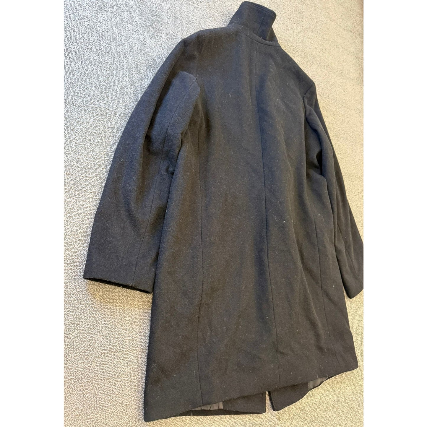 Lauren Ralph Lauren Women's 12 Black Wool Blend Wrap Draped Coat