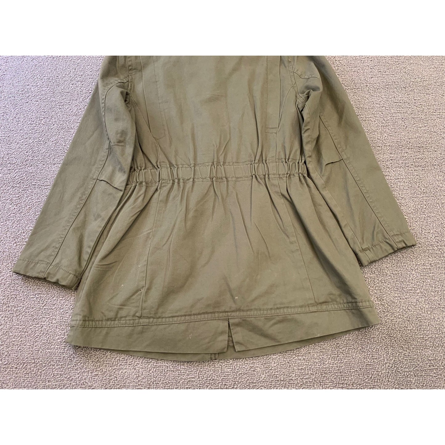 Mayoral Girl's Size 8 Olive Green Hooded Jacket With Studs