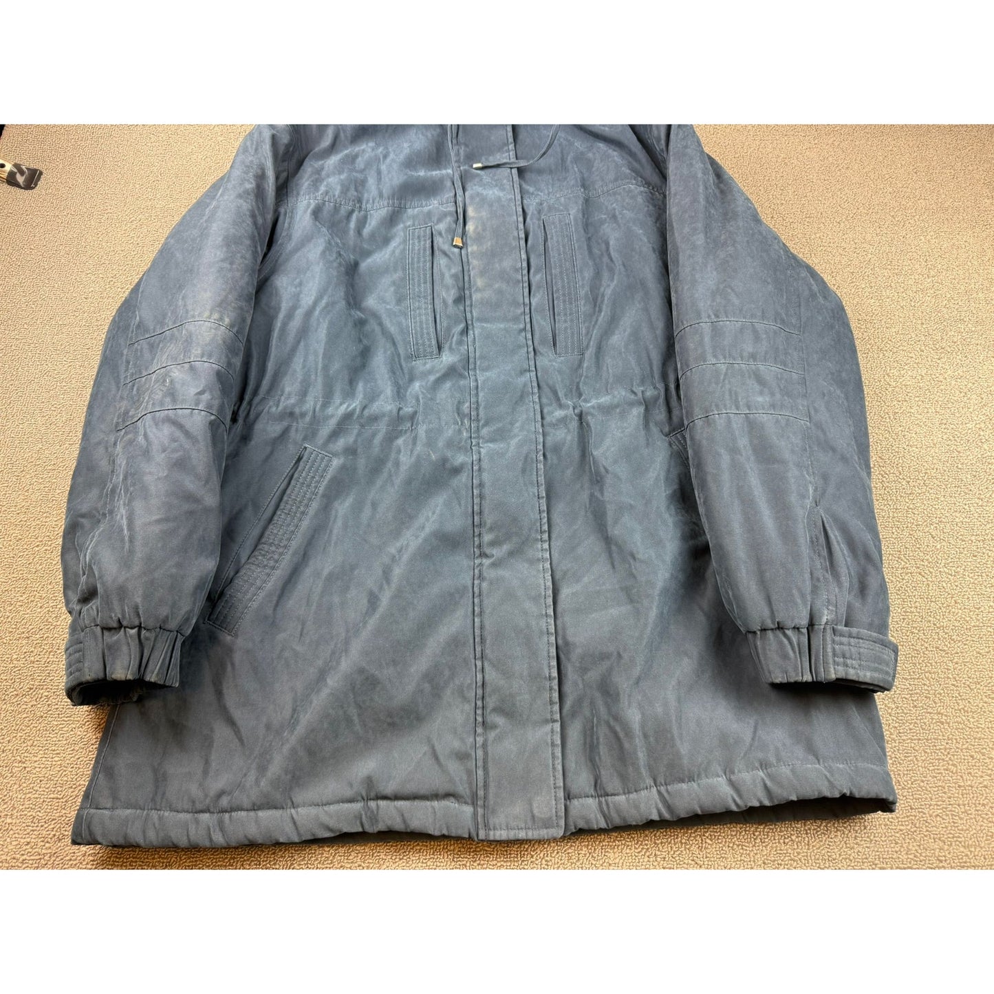 Mackintosh Women's Large Blue Insulated Hooded Jacket Parka Coat