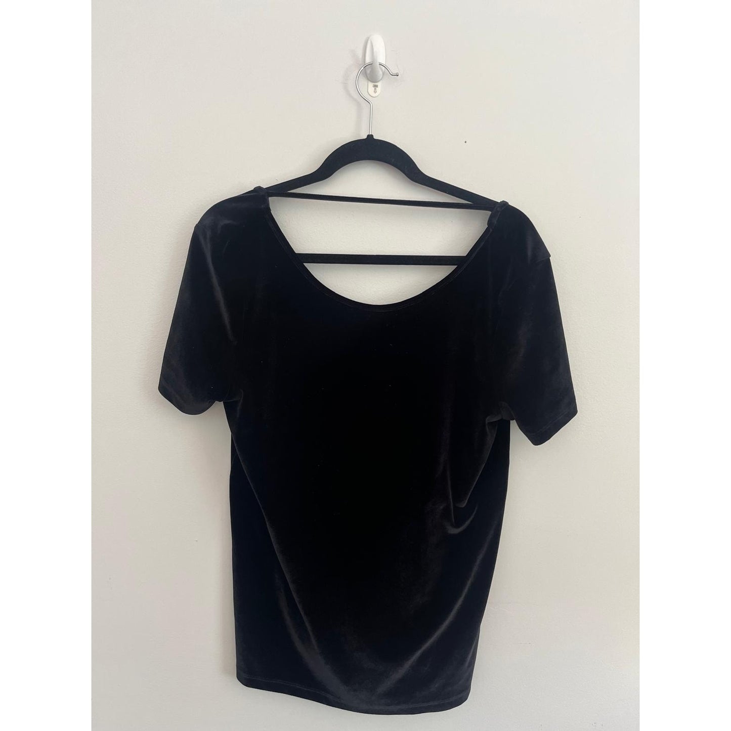 REISS Velvet Mini Dress Women M Black Scoop Back Partywear