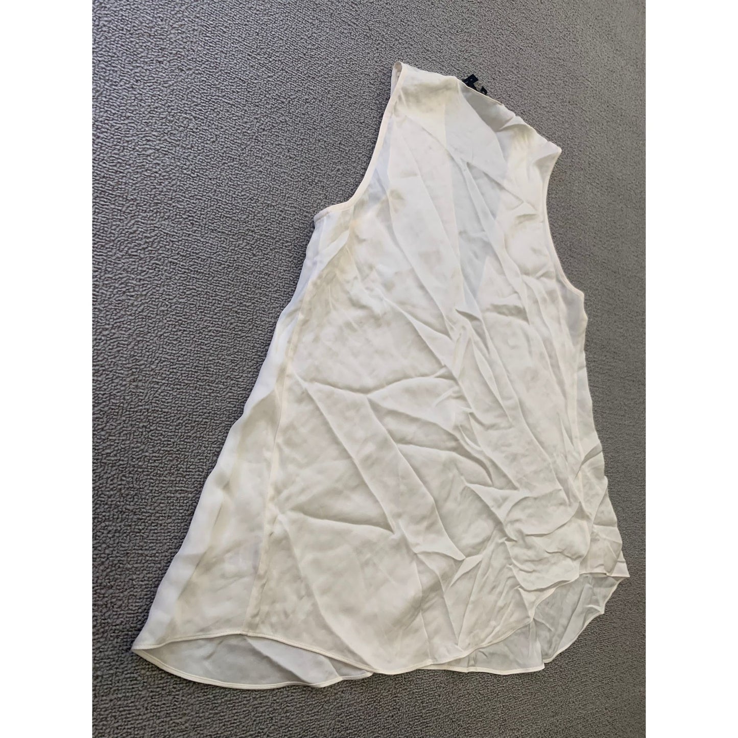 Theory Women's Medium White Cream Top Blouse Sleeveless V Neck