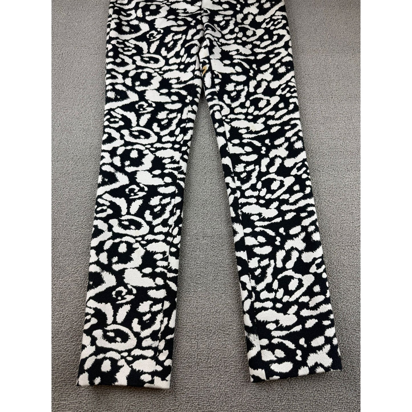 Christian Dior Women US 2 Black And White 2016 Dior Straight Leg Pants