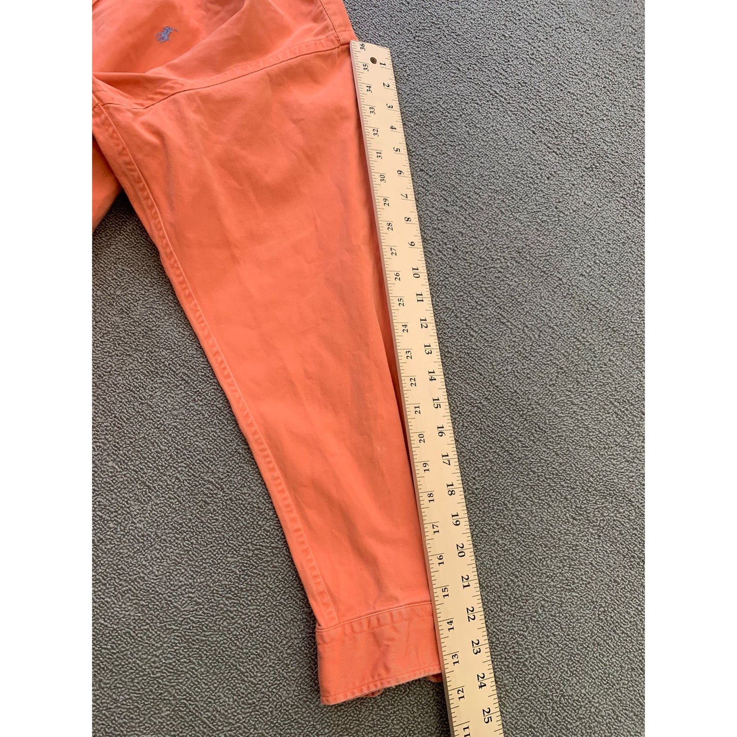 RALPH LAUREN Men's Large Orange Solid Button-Down Shirt