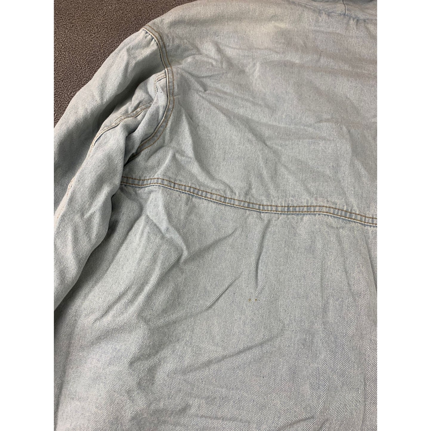 Ashley Vintage Charm Lined Denim Jean Jacket With Measurement Photos