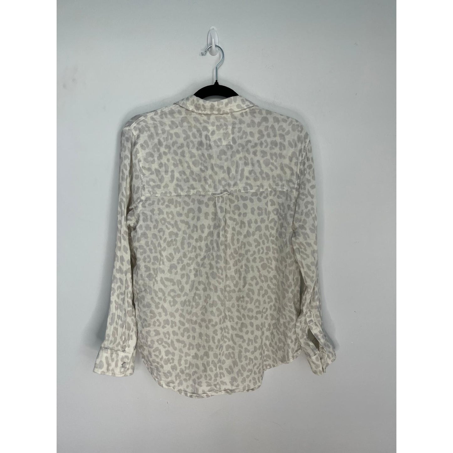 Rails Leopard Print Button Up Shirt Women Small Long Sleeve Lightweight Blouse