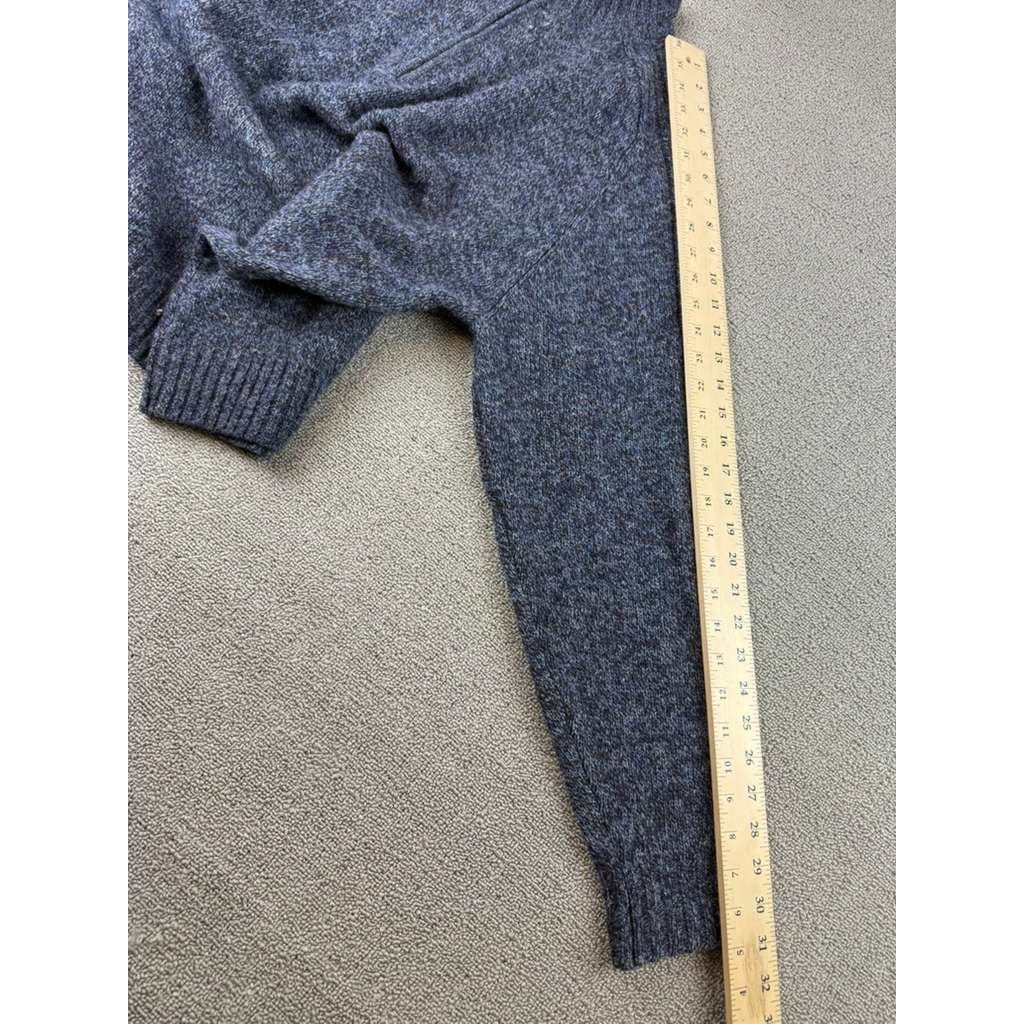 Pendleton Sweater Men's L Gray Shetland Wool Quarter Zip Mock Neck Long Sleeve