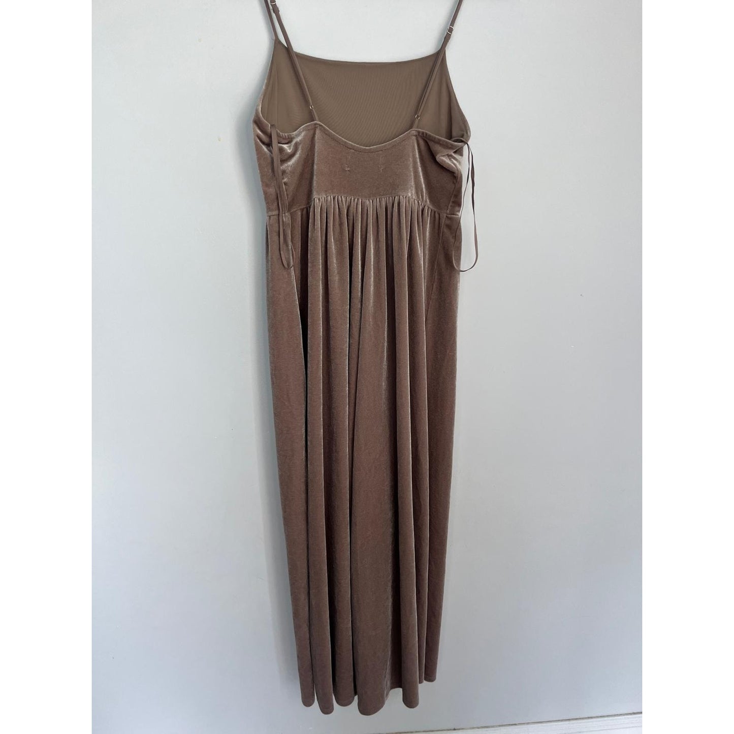 Urban Outfitters Velvet Jumpsuit Womens Small Pink Wide Leg Strappy