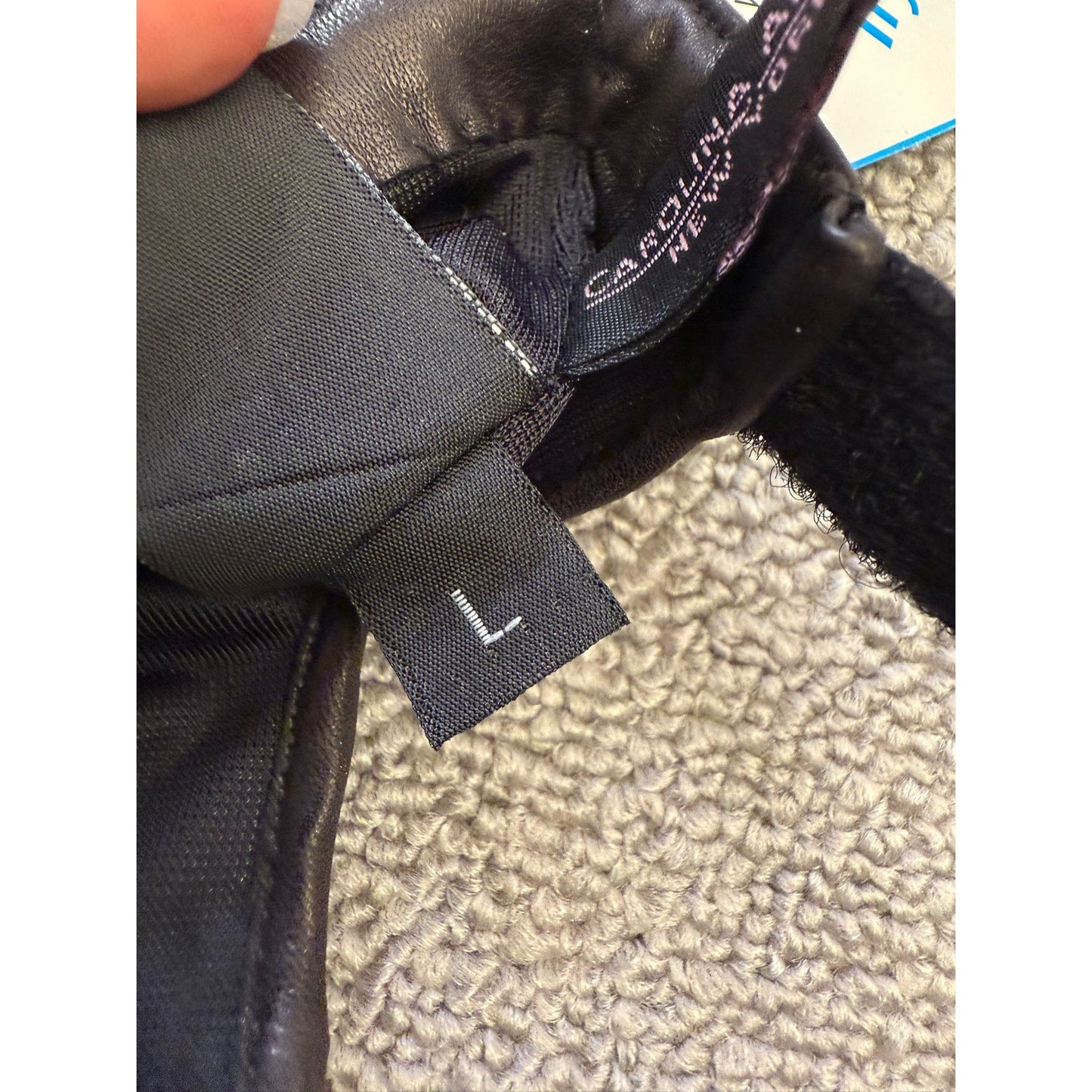 Carolina Amato Women L Black Lambskin Touch Tec Sport