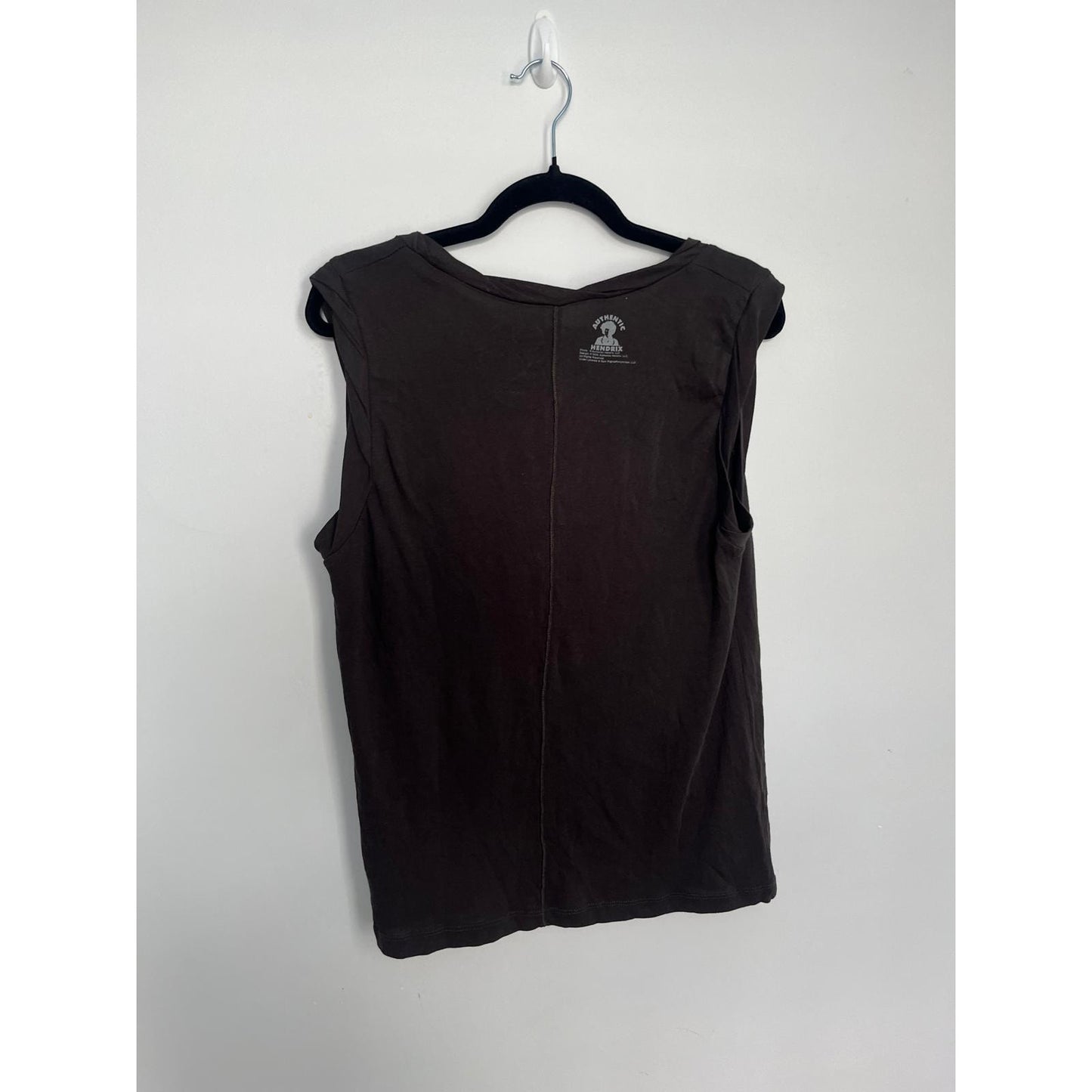 Chaser Jimi Hendrix Graphic Tank Top Womens Large Brown Retro 1969 Sleeveless