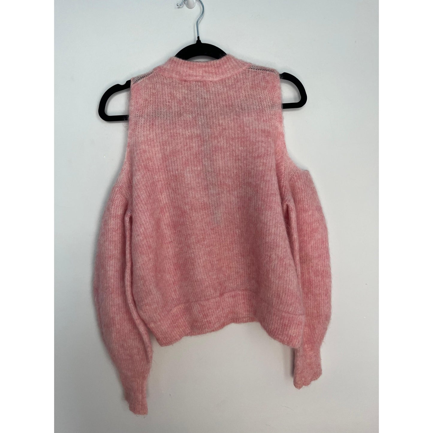 Diesel Cold Shoulder Mohair Blend Sweater Women S Pink Fuzzy Knit Pullover