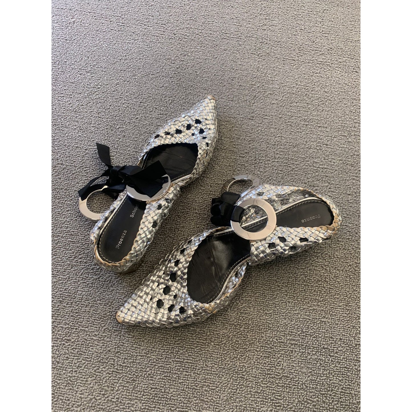 PROENZA SCHOULER Women 40.5 Silver Heel Shoes