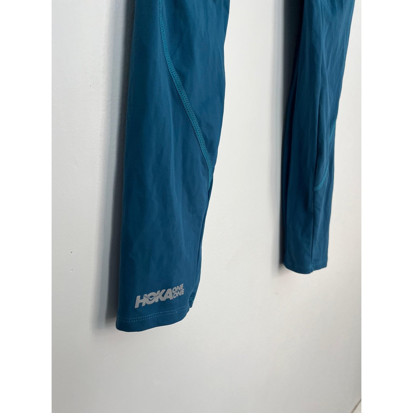 Hoka One One Leggings Women Small Blue Pocket Stretch Activewear