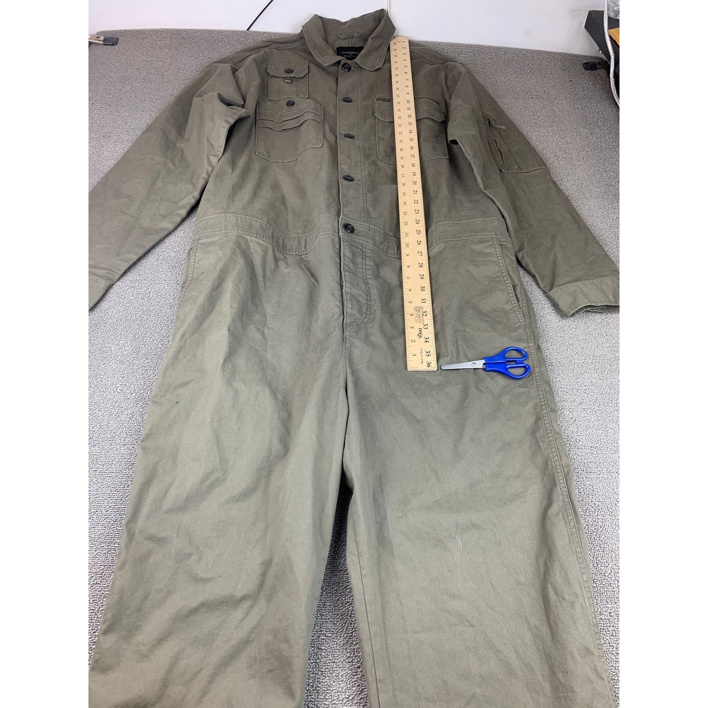 Banana Republic Men XXL Tall Cotton Explorer flight Suit Jumpsuit Olive NWT