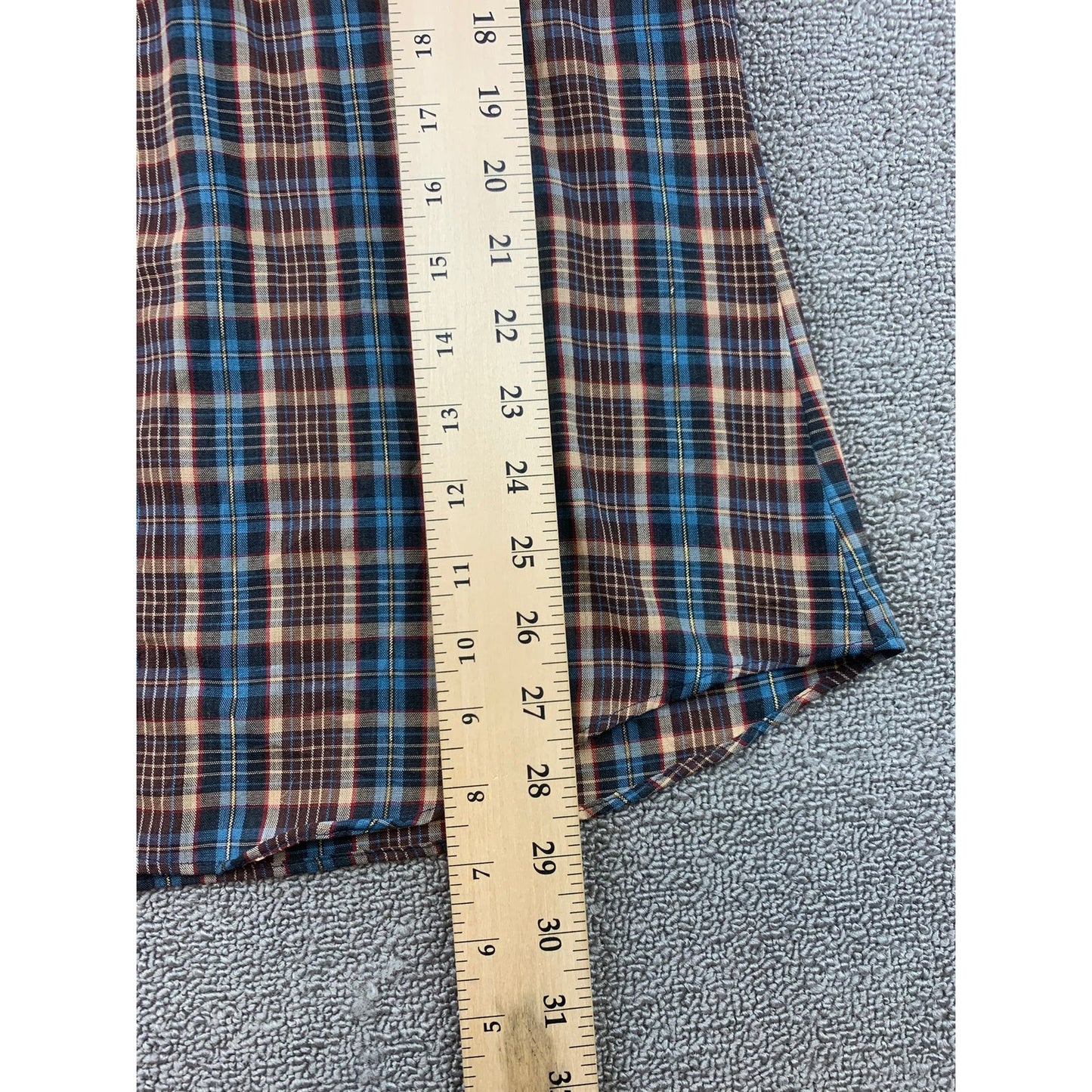 Vintage Levis Western Shirt Men Large Sawtooth Pearl Snap Metallic Stripes Plaid