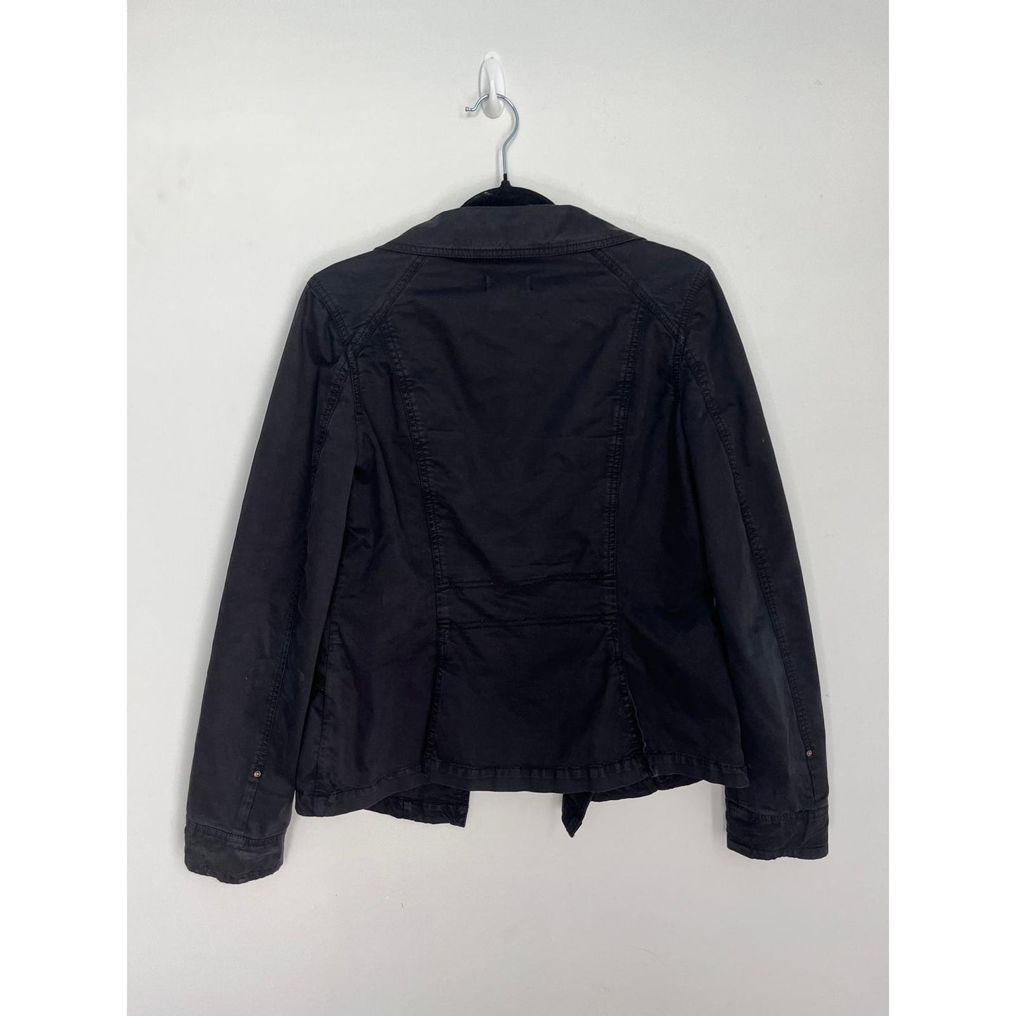 Diesel Utility Jacket Women S Black Casual Zip Front Cargo Style