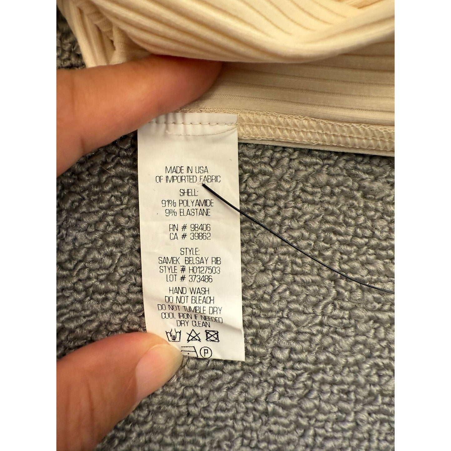 Theory Women's Small Petite Cream White Ribbed Tank Top Samek Belsay Sleeveless