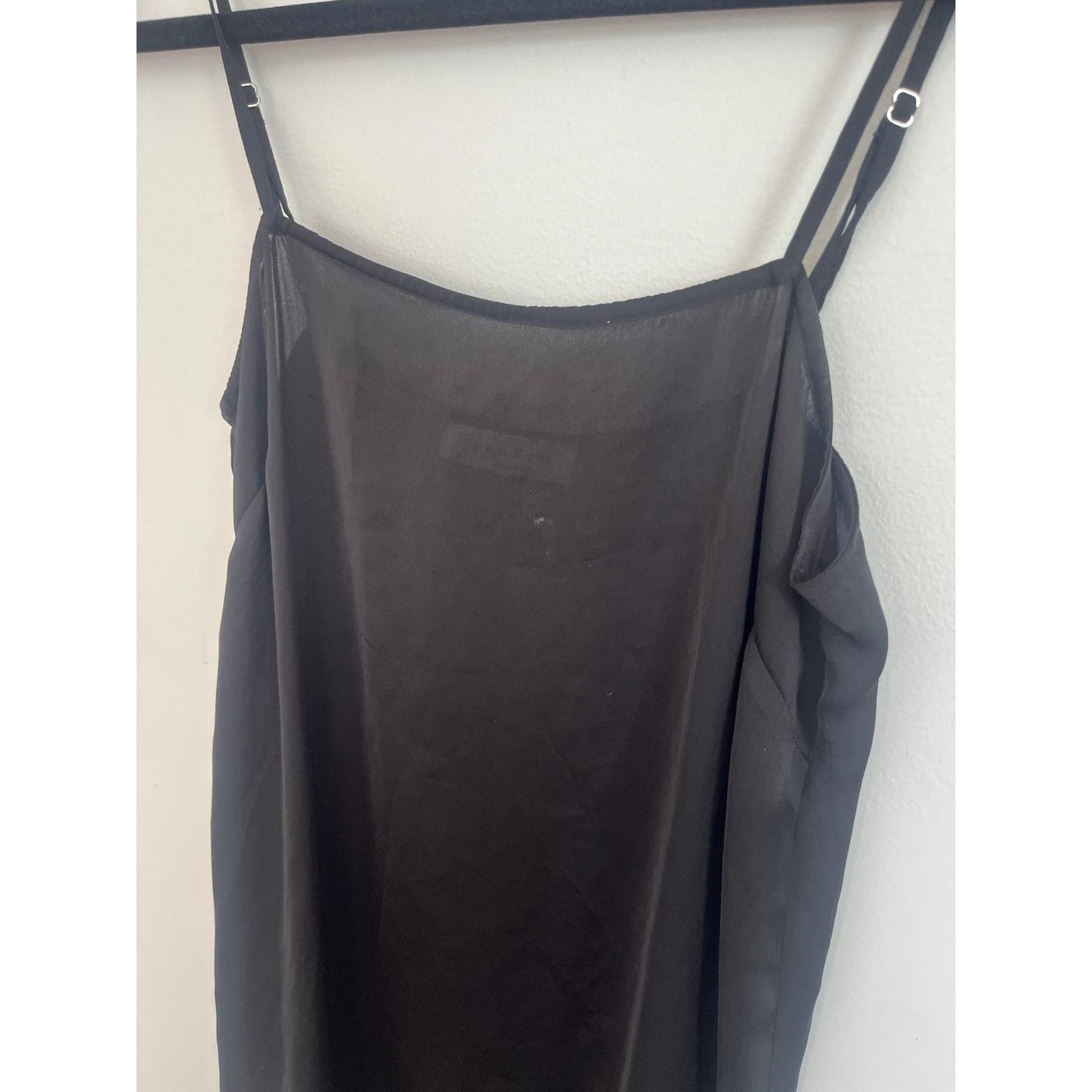 Sandro Paris Slip Dress Women 1 Black Silk Blend Mini Spaghetti Strap
