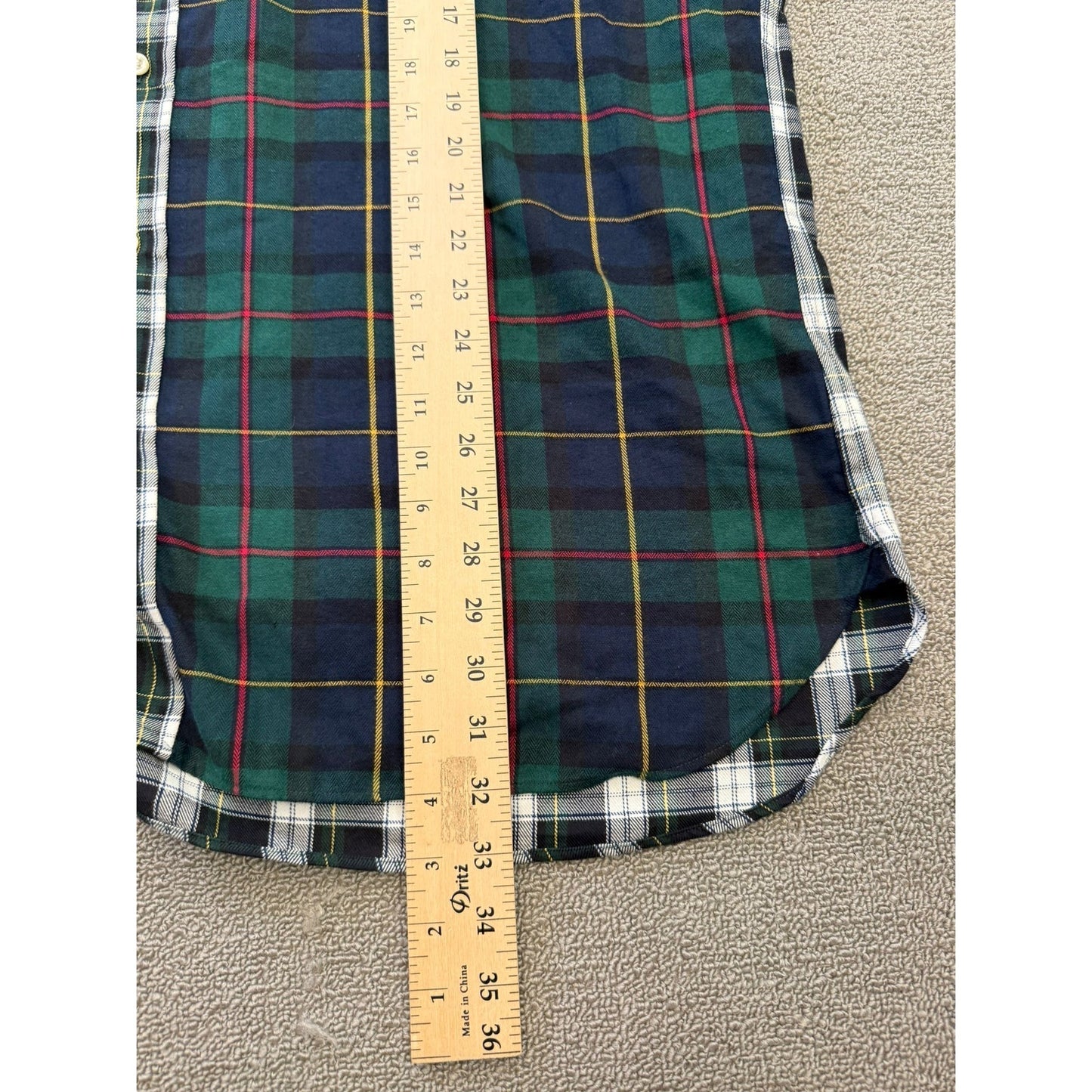 RALPH LAUREN Men's XXL Multi-Color Plaid Patchwork Flannel Shirt