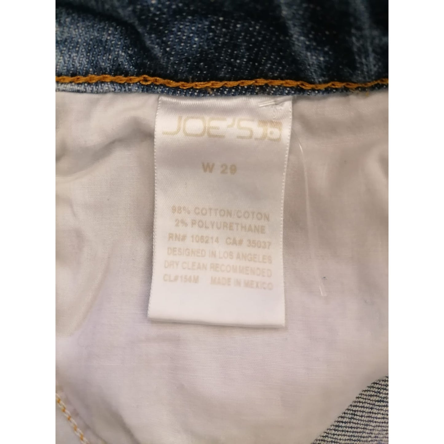 Joe’s Women’s 29 Denim Cutoff Shorts – Blue Hem with Red White Side Stripes