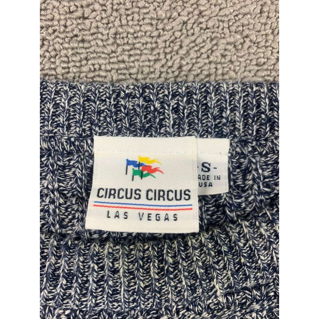 Vintage Circus Circus Las Vegas Sweater Men S Gray Crewneck USA Made 100% Cotton