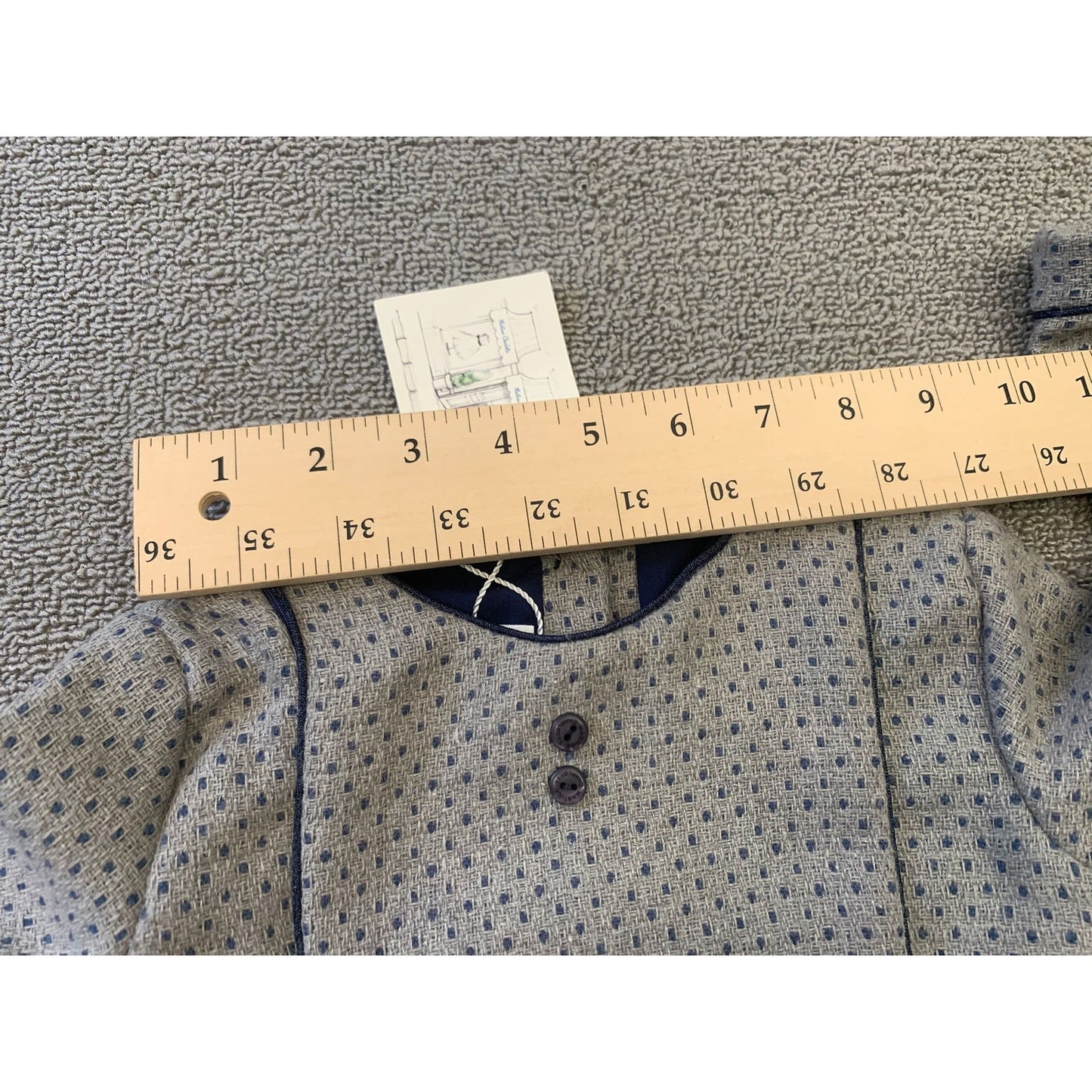 Martina Charlotte Girls 4Y Gray And Navy Drop Waist Dress