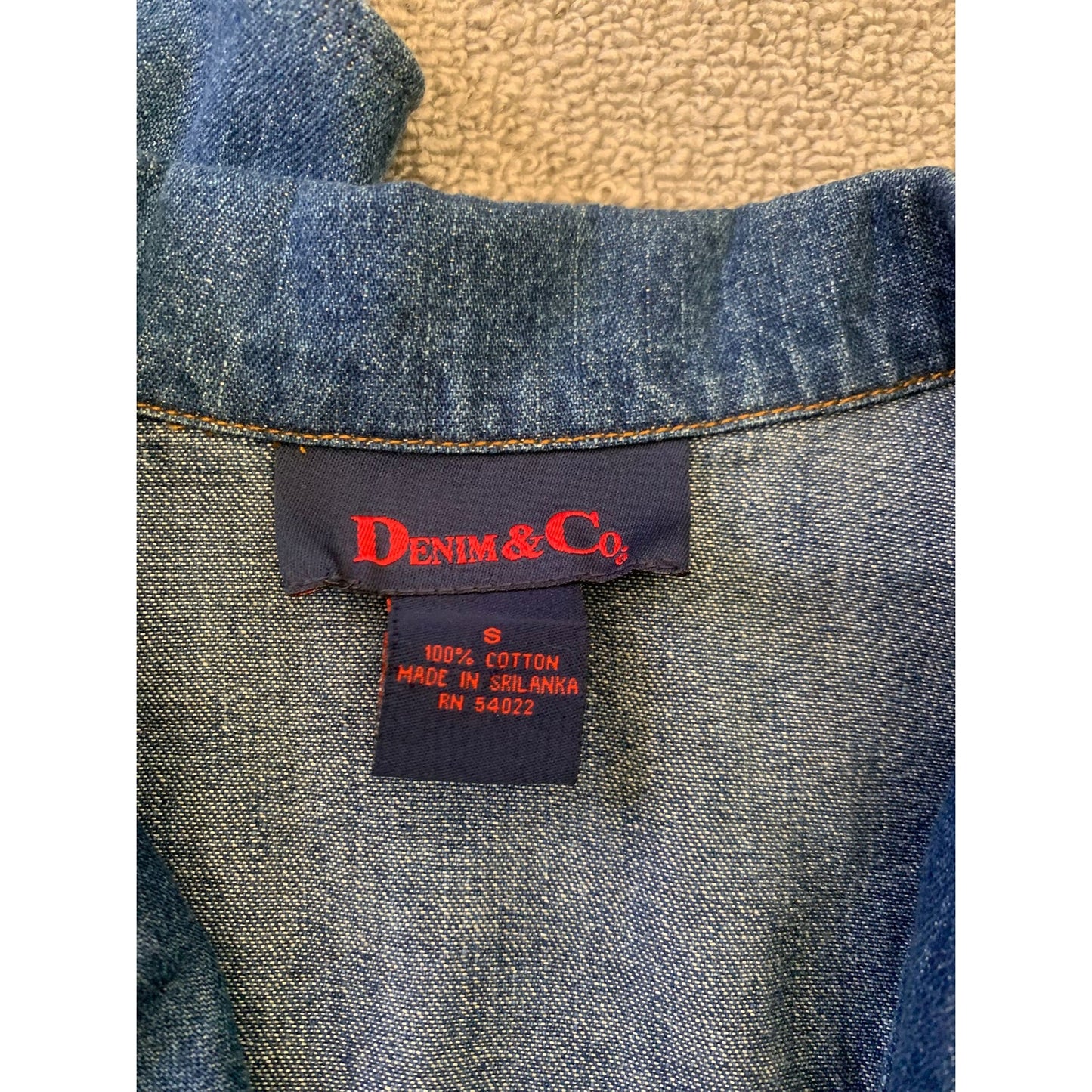 Denim & Co. Women's Small Blue Jean Blazer Jacket