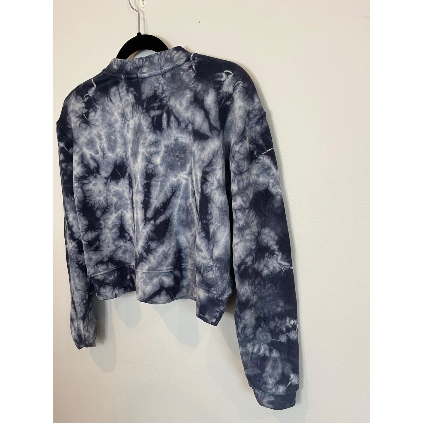 Jonathan Simkhai Standard Sweatshirt Women S Blue Tie Dye Cropped Pullover
