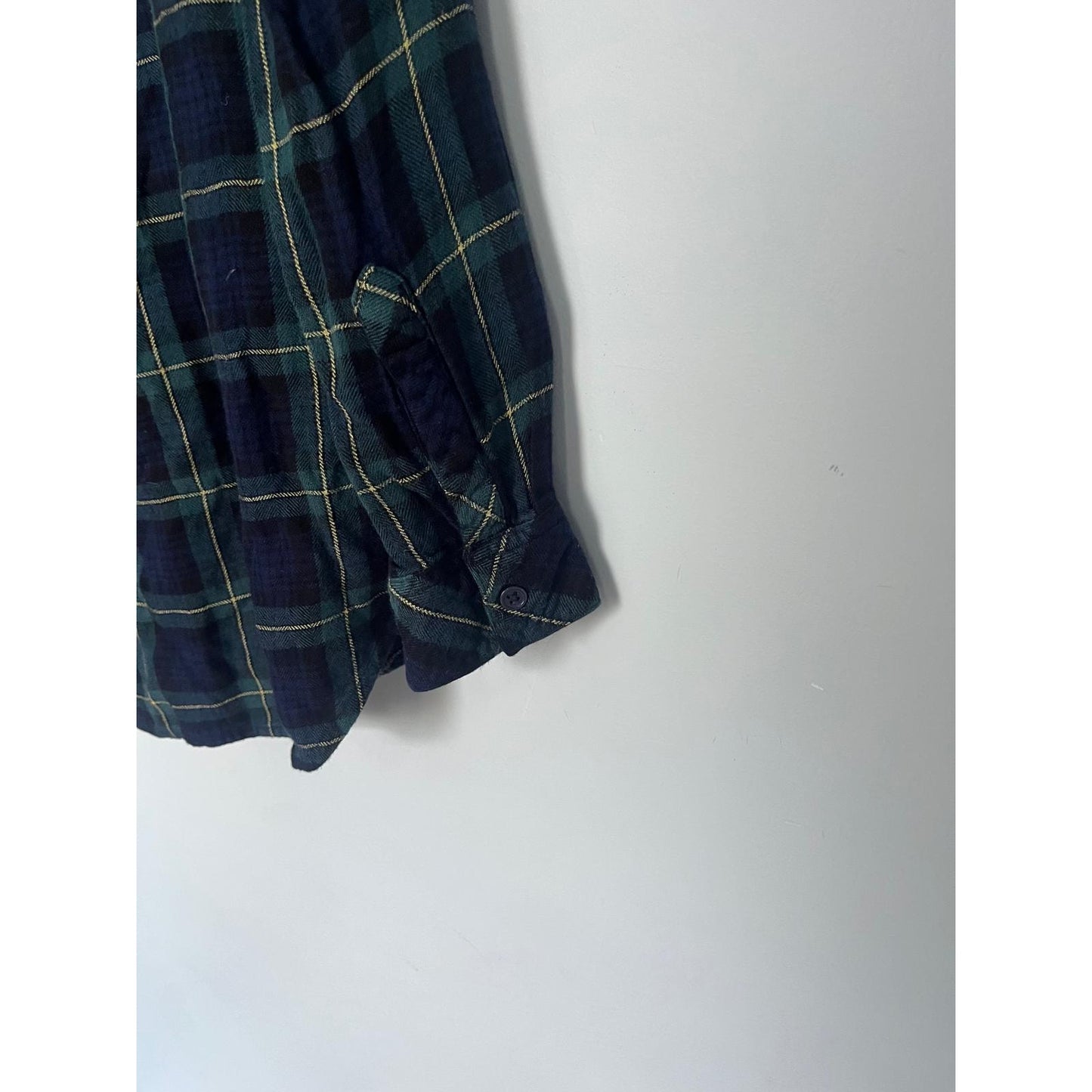 Rails Plaid Button Down Shirt Women M Navy Green Checkered Flannel