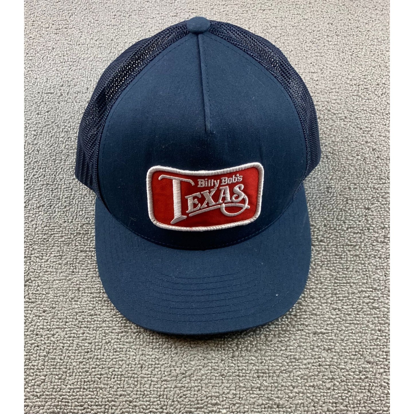 Billy Bob’s Texas Men's One Size navy Blue Red Patch Snapback Cap