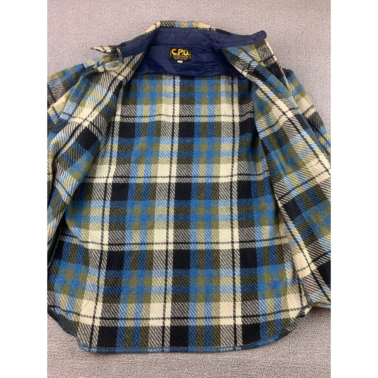 Vintage C.P.O Flannel Heavyweight Men’s Large Korea Made Wool Blend Shaket