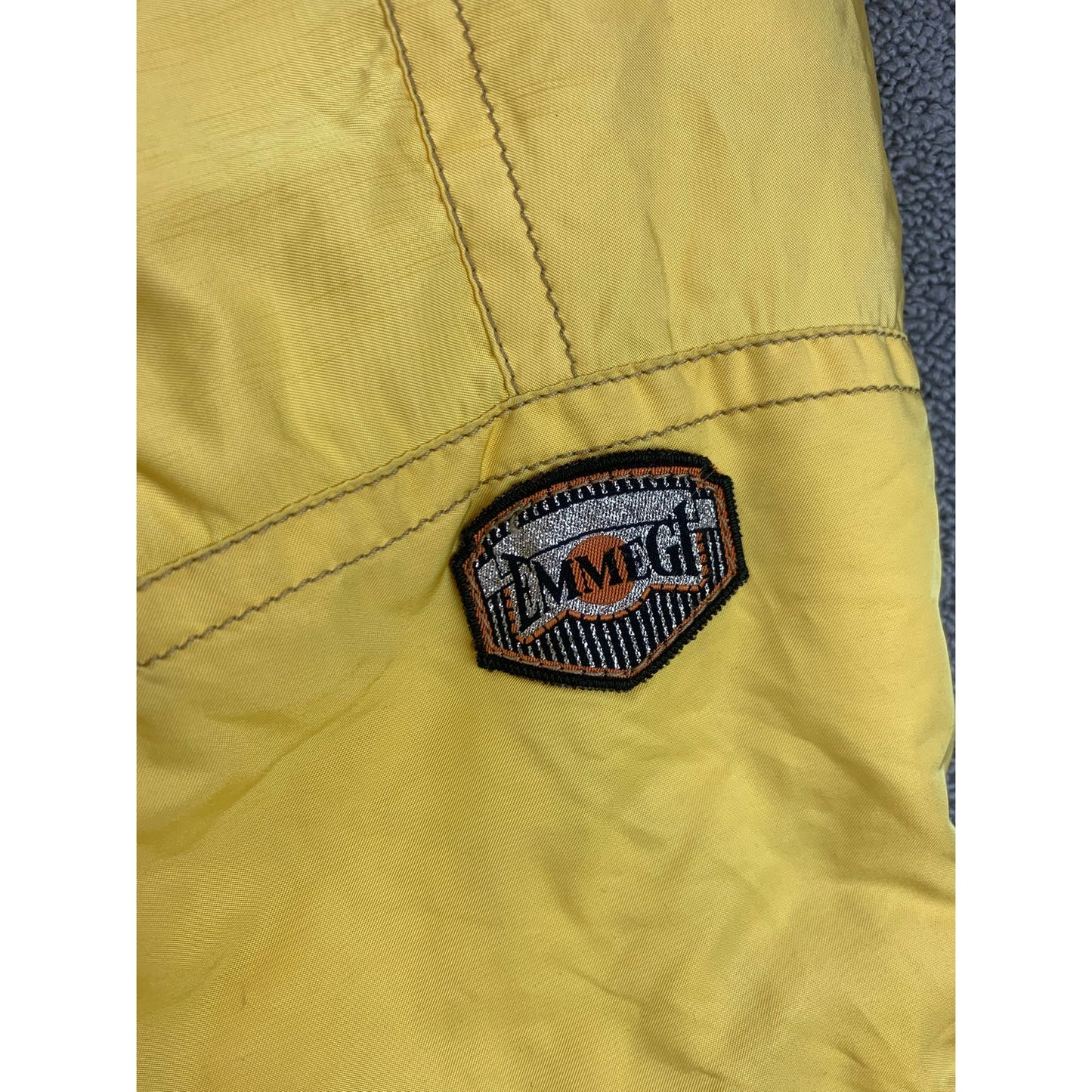 Emmegi Women's S Yellow Vintage Jacket With Hood Emblem And Patch