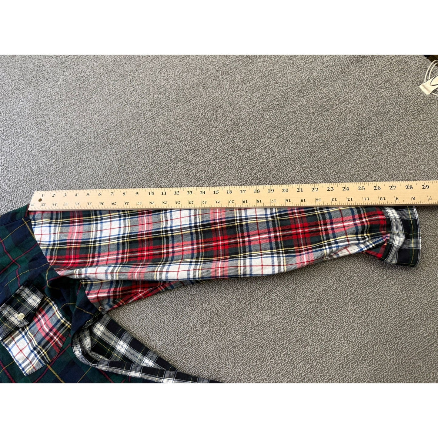RALPH LAUREN Men's XXL Multi-Color Plaid Patchwork Flannel Shirt