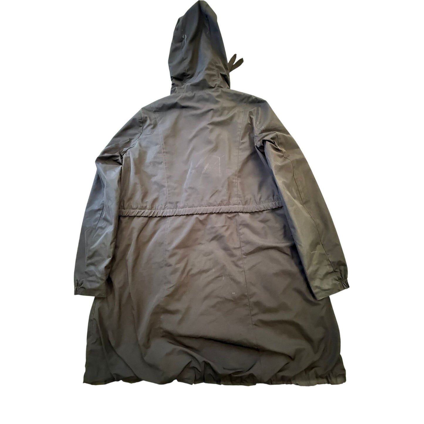 Moncler Size 3 Hooded Full Zip Jacket Black Rain Coat