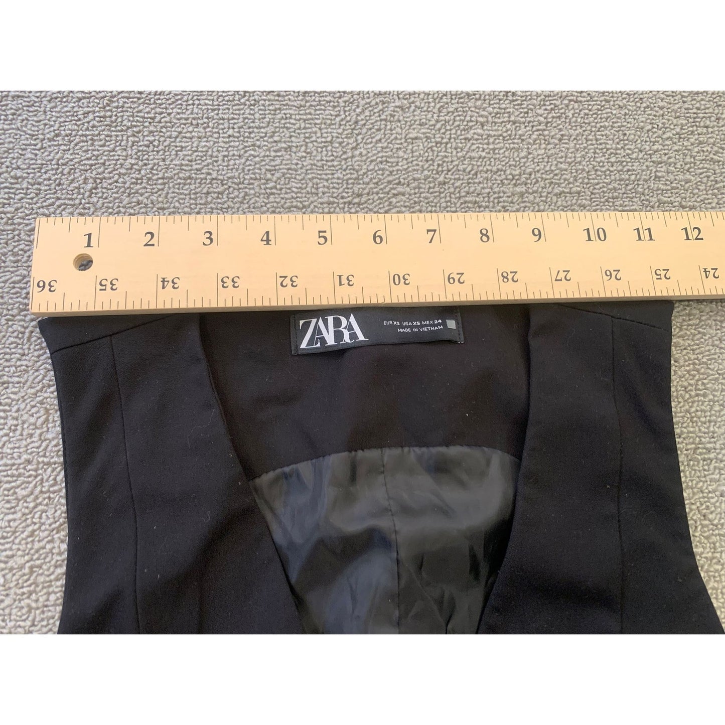 ZARA Women's XS Black Vest Dressy Formal