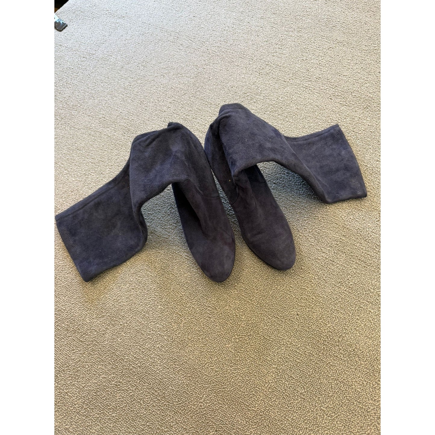 L.K. Bennett London Women's Size 39 Blue Suede Leather Boots Stiletto Heels