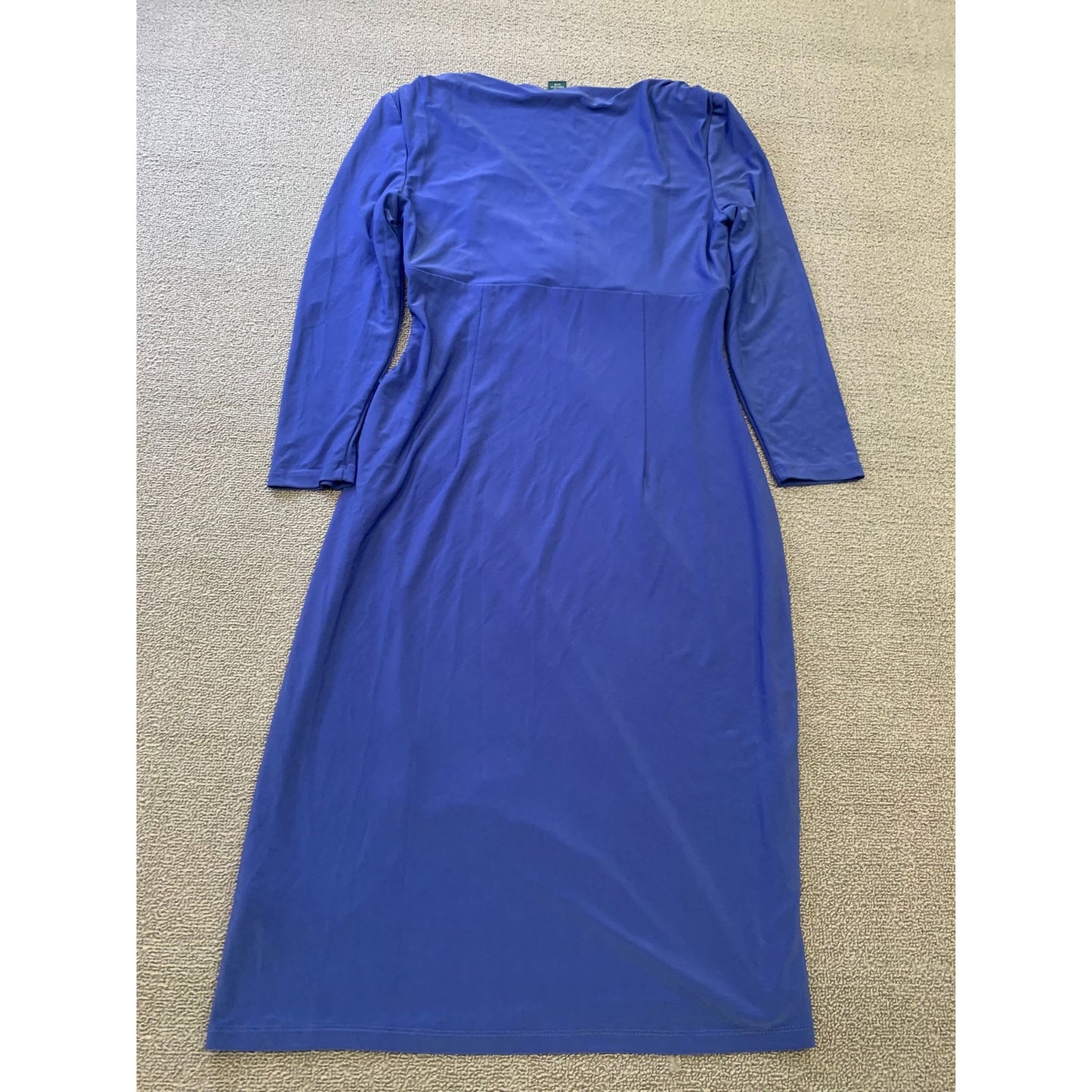 Lauren Ralph Lauren Elsie Dress Blue Size 4 Sleeve Surplice Neck Stretch