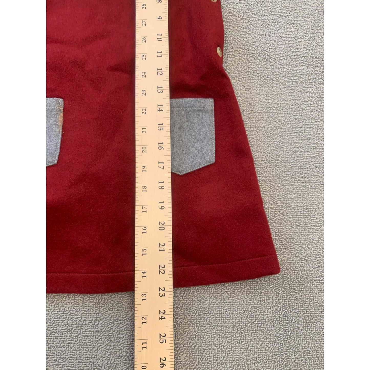 Oaks Of Acorn Girl's Size 6Y Red And Gray Wool A-Line Pinafore Dress