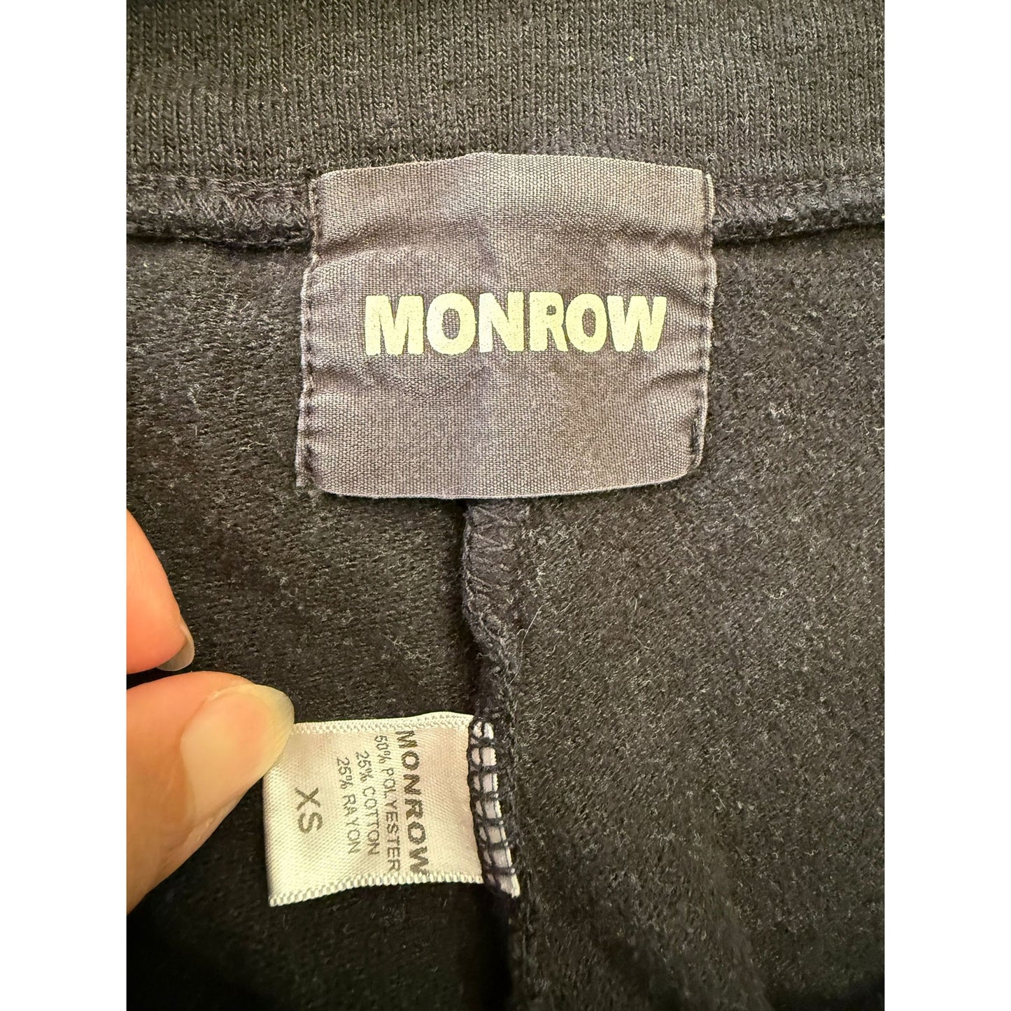 Monrow Women's XS Black Joggers Gold Star Print Sweat Pants
