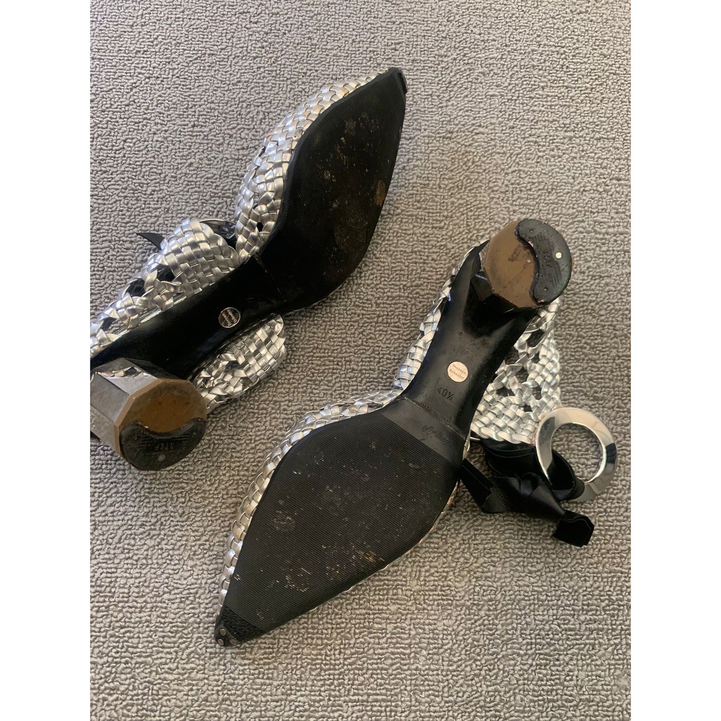 PROENZA SCHOULER Women 40.5 Silver Heel Shoes