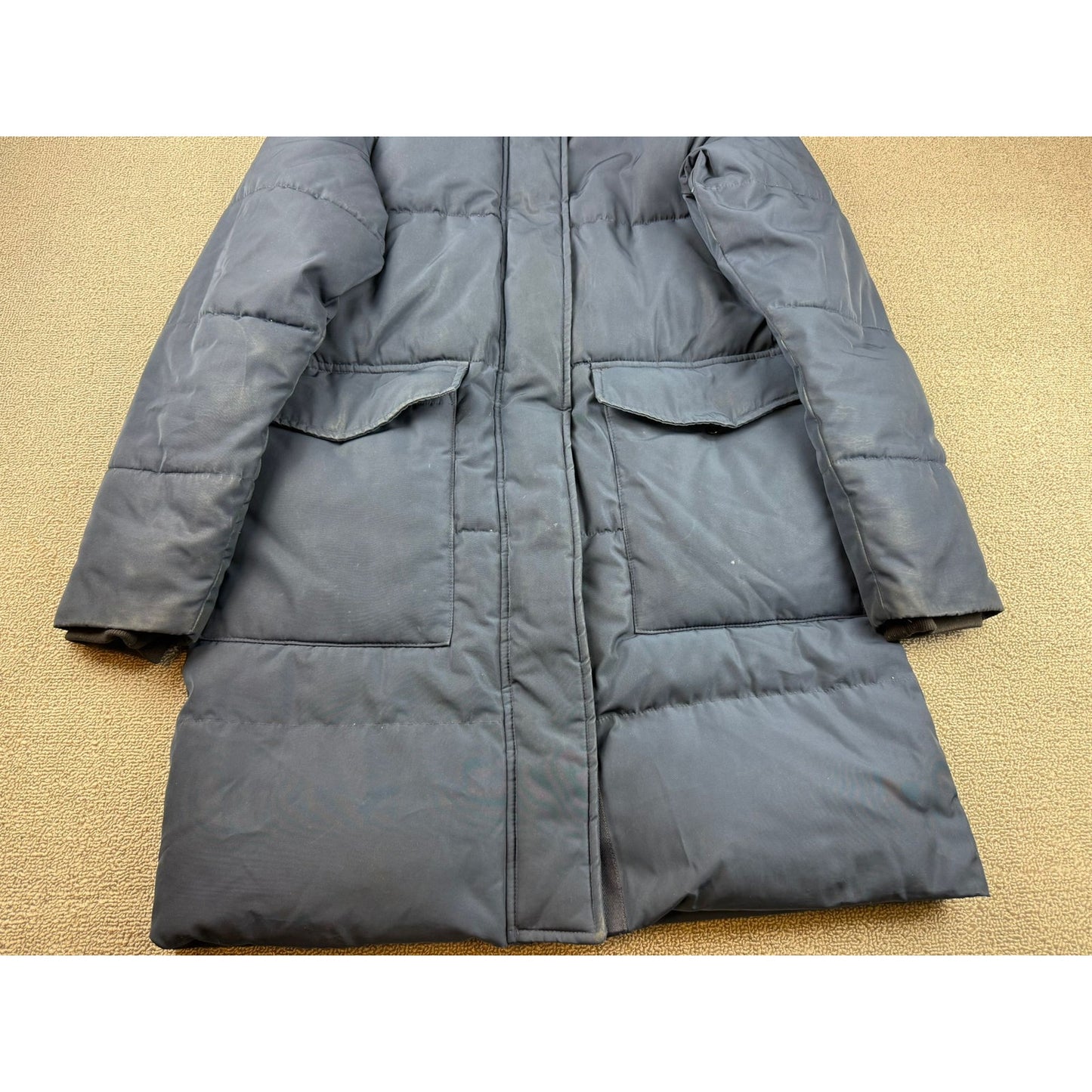 Everlane Women's XS Navy Blue ReNew Long Puffer Jacket
