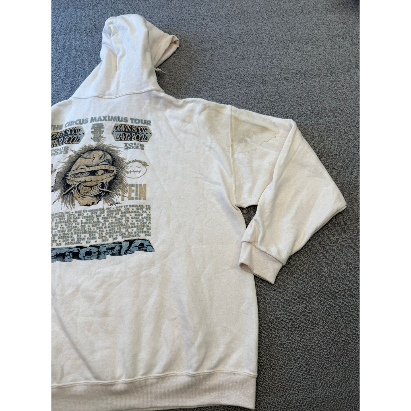Jerzees Nublend Mens Extra Large Travis Scott Circus Maximus Tour 2023 Hoodie