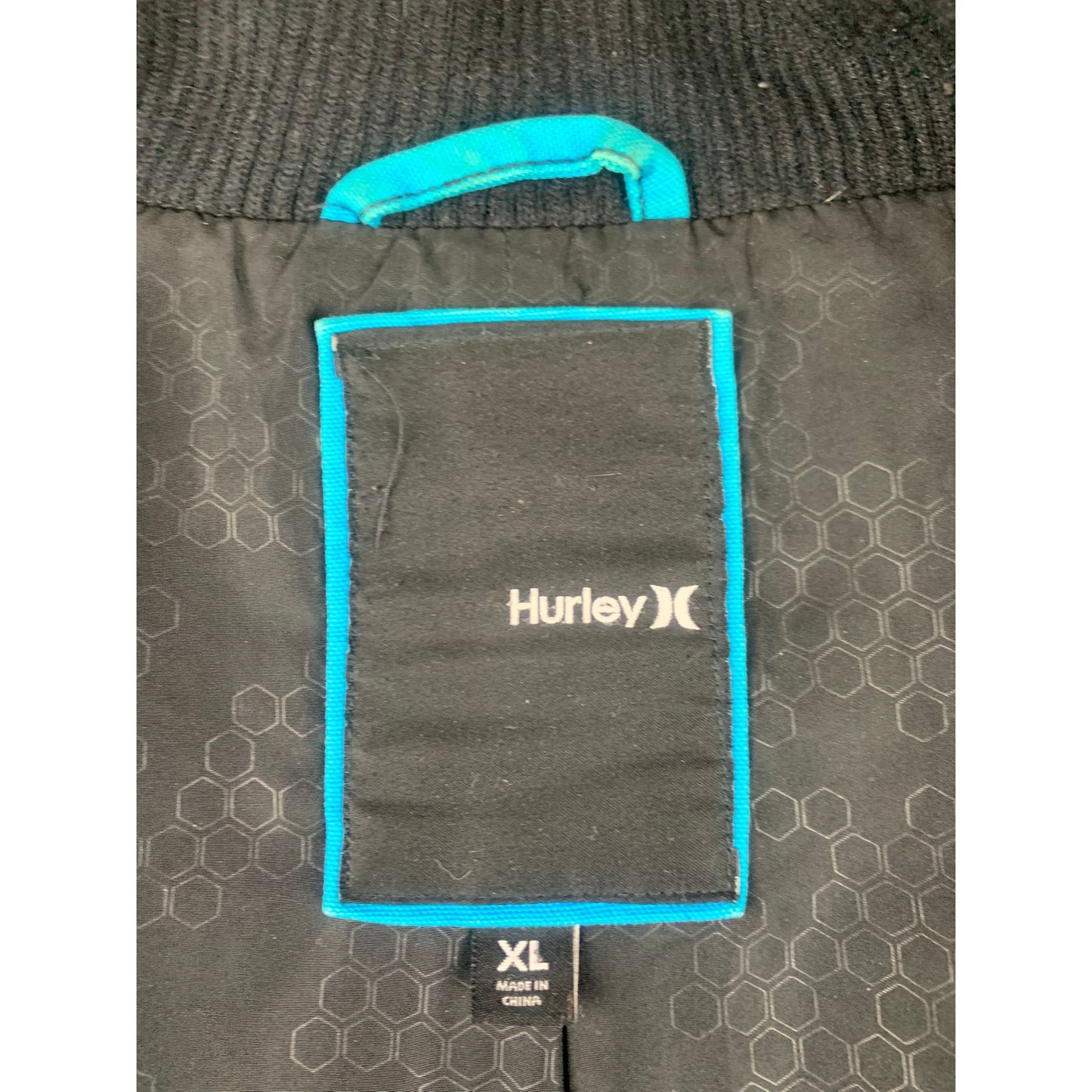 Hurley Men's XL Covert Black And Blue Quilted Jacket