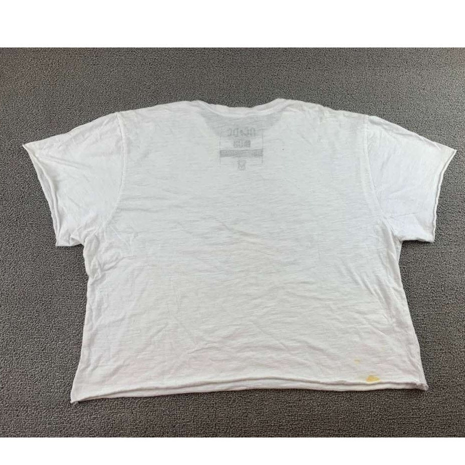 Original Retro Brand T Shirt Women M White AC DC 1976 Tour Print Short Sleeve