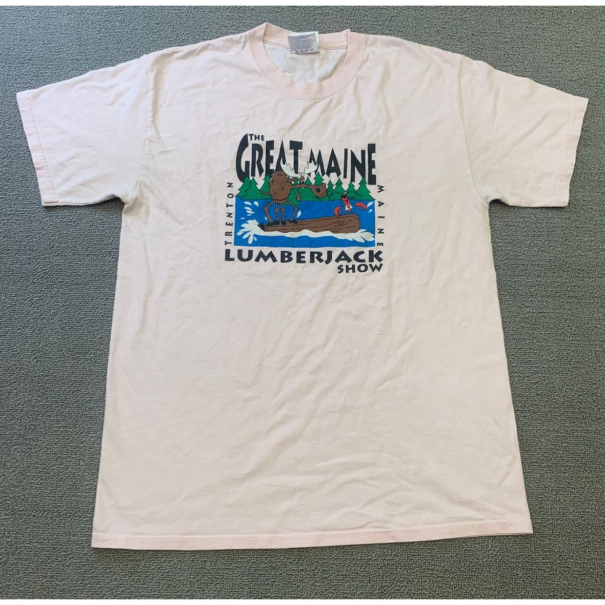 Port And Company Men Medium Pink The Great Maine Lumberjack Show T-Shirt