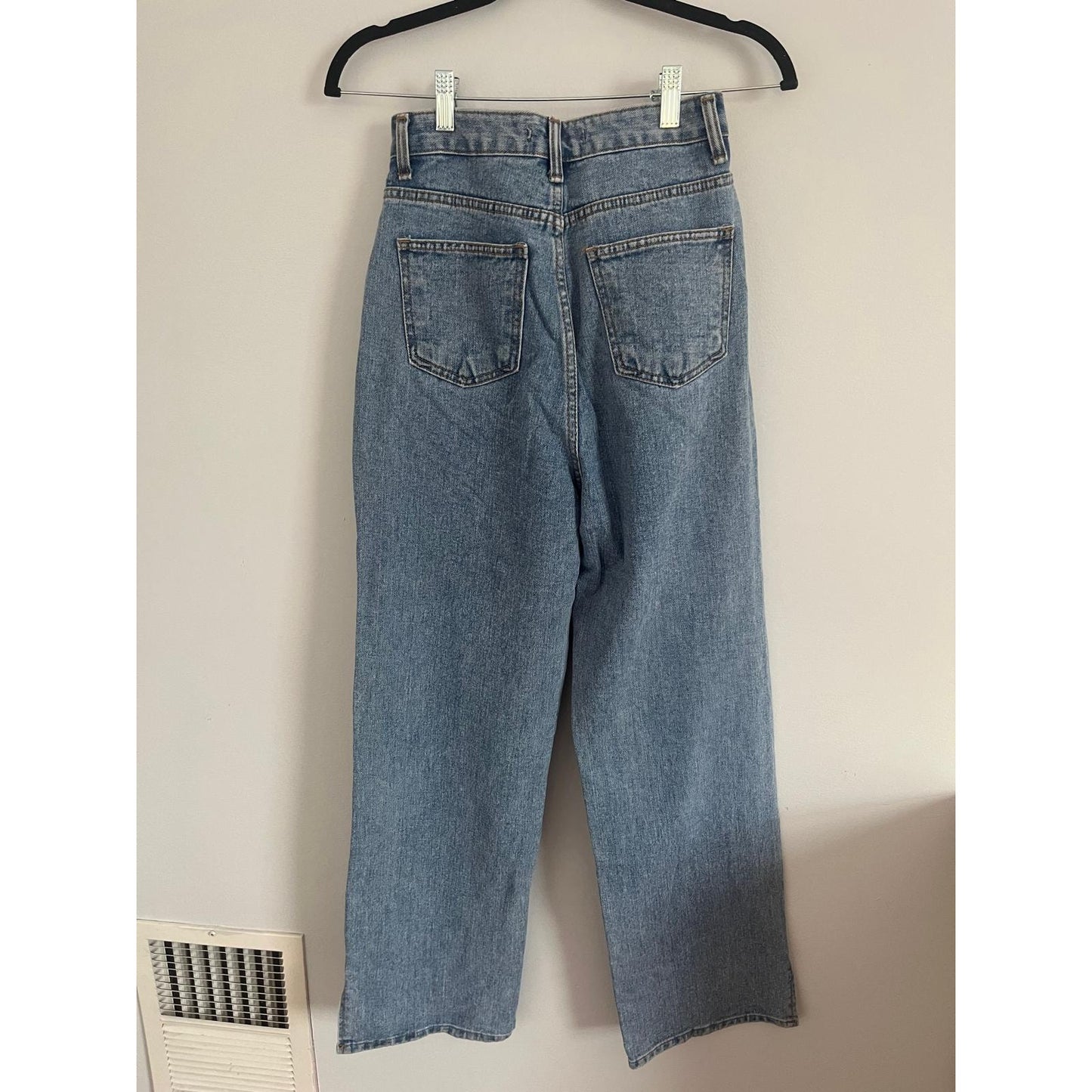 Magnolia Jeans Women 36 Blue High Rise Crossover Waist Straight Leg
